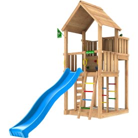 Jungle Gym Palace 2.1 lektorn med blå rutschkana