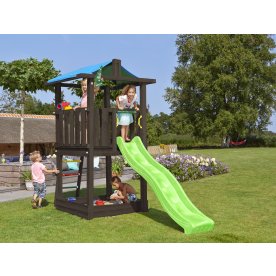 Jungle Gym Hut Lektorn med grön rutschkana, svart