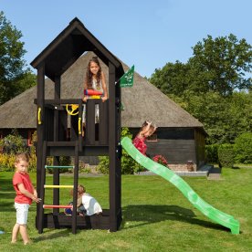 Jungle Gym Club Lektorn med grön rutschkana, svart