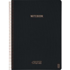 Kozo Premium Anteckningsbok A4 | Linjerad | Svart