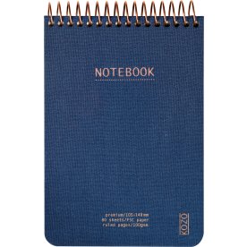 Kozo Premium Anteckningsbok A6 | Linjerad | Marin