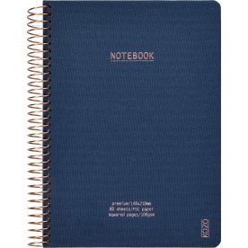 Kozo Premium Anteckningsbok | A5 | Rutat | Marin