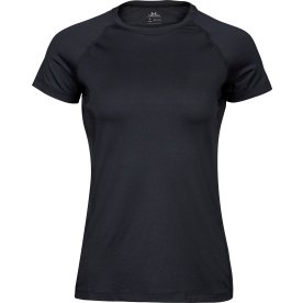 Tee Jays CoolDry Tee Dam, Svart, Stl. XL