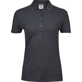 Tee Jays Luxury Stretch Polo Dam,Mörkgrå,Stl. 3XL