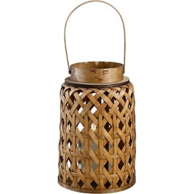 Lykta av bambu H28 cm, natur