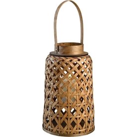 Lykta av bambu H36 cm, natur