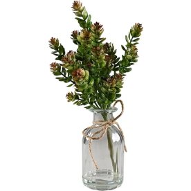 Konstgjord växt m, vas, H 31,1cm, grön/brun