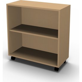 Jive hylla 2 fack, bokfanér, förberedd hjul, D35