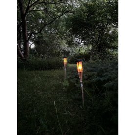 Solar bambufackla, H70cm, natur