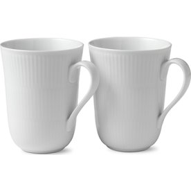 Royal Copenhagen White Fluted Mugg, 33 cl, 2 st