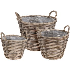 Korgset, natur, 3 delar