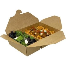 Take away-box, brun, 2 fack, 510/920 ml, 50 st.
