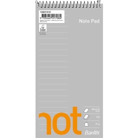 Bantex Not Spiralblock | 10x21 cm | Linjerat