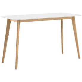 AD1 högbord | 180x80x105 cm | Vit laminat / ek