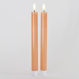 Sirius Sille LED-ljusH25cm, Persika, 2 st.