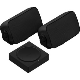 Sonos Amp Outdoor by Sonance högtalarset, svart