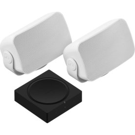 Sonos Amp Outdoor by Sonance högtalarset, vit