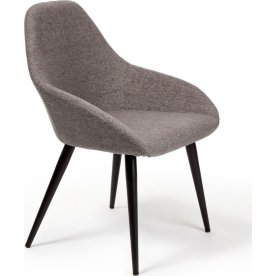 Bello loungestol grå med svarta ben