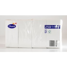 Duni Lunchservett, 1-lagers, vit, 250st