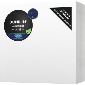 Dunilin Middagsservett, vit, 45 st.