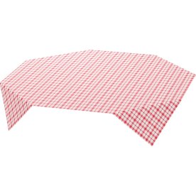 Dunicel bordsduk, 84x84cm, röd/vit rutig, 20 st