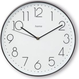 Hama Väggklocka Corsica Svart/Vit 30 cm