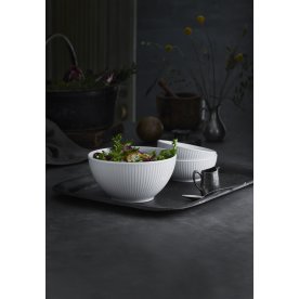 Pillivuyt Plissé-skål 60 cl, Ø 15 cm, vit