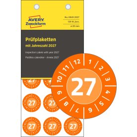 Avery 6943-2027 Inspektionsetikett Ø20mm | 120 st.