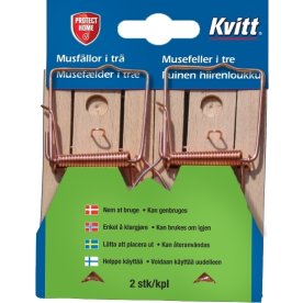 Kvitto Musfälla i trä, 2 st.