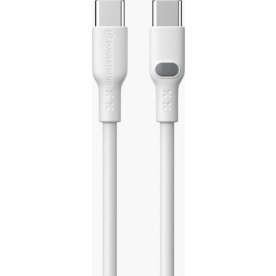 Powertrend Laddningskabel USB-C-USB-C, 1m, vit