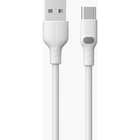 Powertrend Laddningskabel USB-A - USB-C, 1m, vit