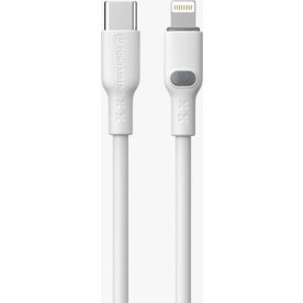 Powertrend Laddningskabel USB-C-Lightning, 1m, vit