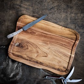 Aida RAW skärbräda m/saftrännor, teak