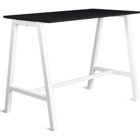 Talk Högbord, vit ram/svart laminat, 140x70 cm