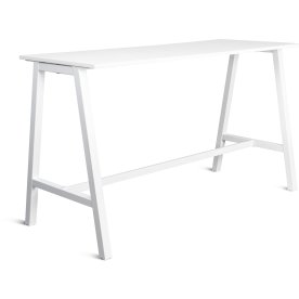 Talk Högbord, vit ram/vit laminat, 180x70 cm