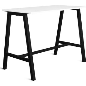 Talk Högbord, svart ram/vit laminat, 140x70 cm