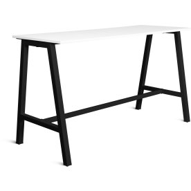 Talk Högbord, svart ram/vit laminat, 180x70 cm