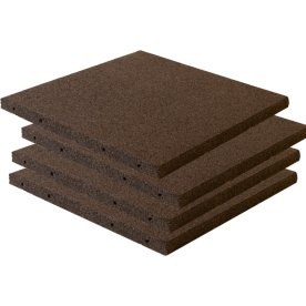 NORDIC PLAY gummiplatta 50x50x3 cm, svart, 120 st.