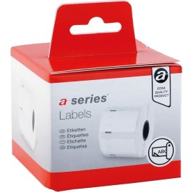 a-series etiketteringstejp 54x101mm, svart på vitt