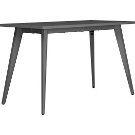Enkel skrivbord, stålram/grå topp, 120x60 cm