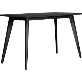 Enkel skrivbord, stålram/svart topp, 120x60 cm