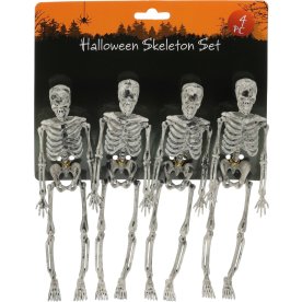 Set m. 4 Deko-skelett, 17 cm, plast