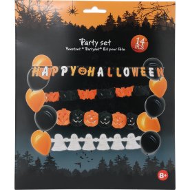 Halloweenfest Set, 14 delar, papper/plast