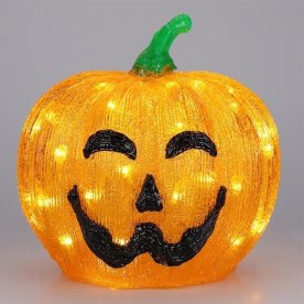 Pumpa med LED-Ljus & Timer, akryl, H25 cm