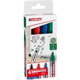 Edding 360 whiteboardpennor, set med 4 st i olika 