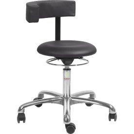 Saturn stol, Svart, Konstläder, 54-73 cm, Alu