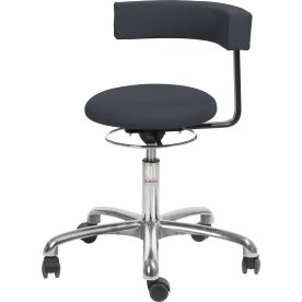 Saturn stol, svart, tyg, 45-58 cm, alu