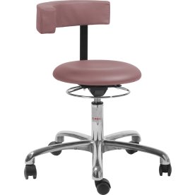 Saturn stol, Rosa, Konstläder, 54-73 cm, Alu