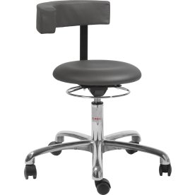 Saturn stol, Mörkgrå, Konstläder, 54-73 cm, Alu