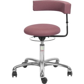 Saturn stol, Rosa, tyg, 45-58 cm, alu